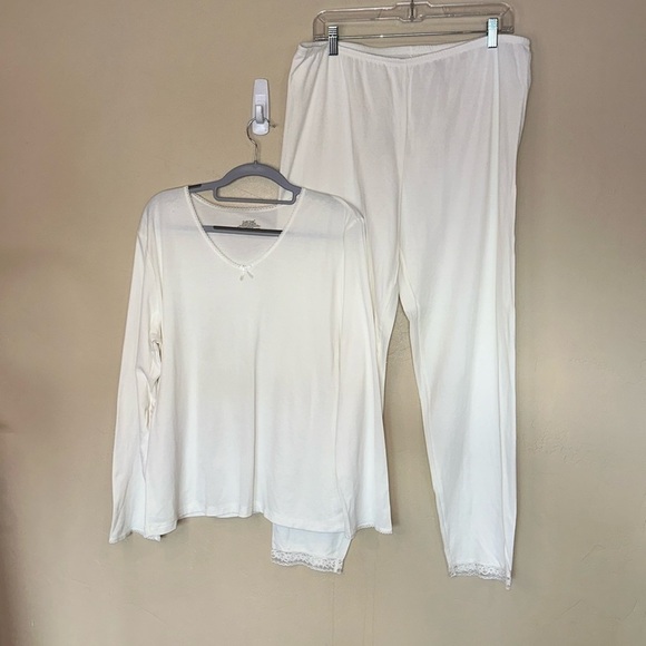 NEW 2 piece pants and long sleeve V neck top layering, warmth, comfort Sz 1X - Picture 4 of 11